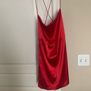 Satin mini dress